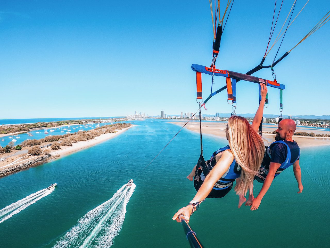 Parasailing on the Gold Coast ©Little Grey Box