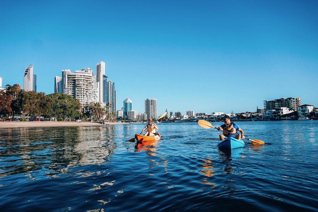 Kayaking on the Gold Coast ©Little Grey Box
